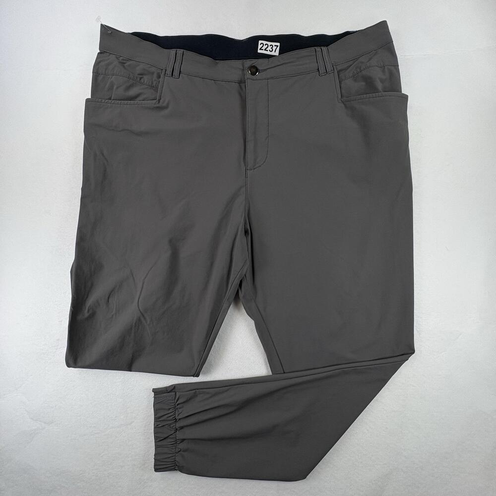 BYLT Ace Jogger Pants Mens 40x29 Gray Stretch Tapered Zip Pockets Gym Training